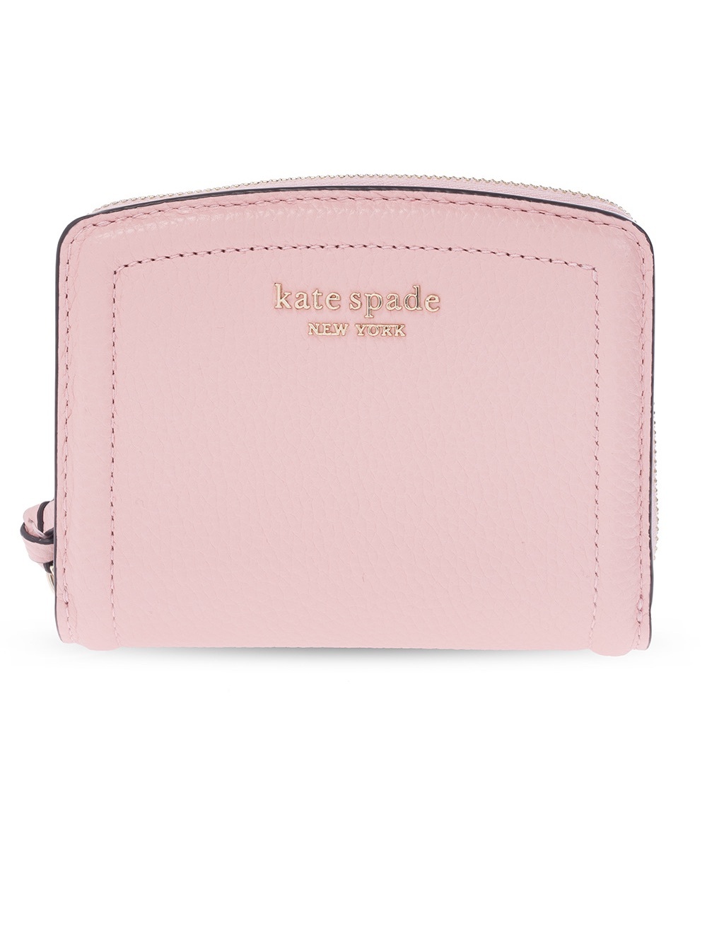 Kate Spade New York Knott Pebbled Leather Small Compact Wallet in Mochi Pink